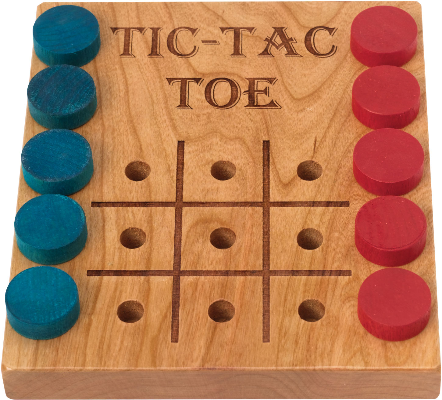Wooden Tic-Tac-Toe Wooden, Made in the USA